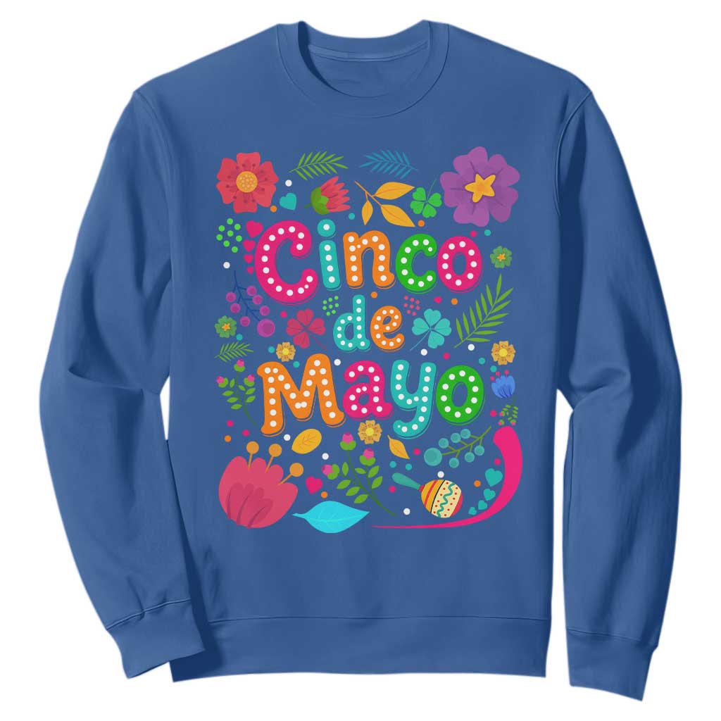 Cinco de Mayo Sweatshirt Funny Mexican Fiesta TS14 Royal Blue Print Your Wear