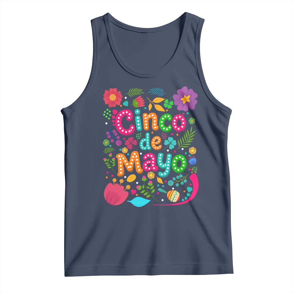 Cinco de Mayo Tank Top Funny Mexican Fiesta TS14 Navy Print Your Wear