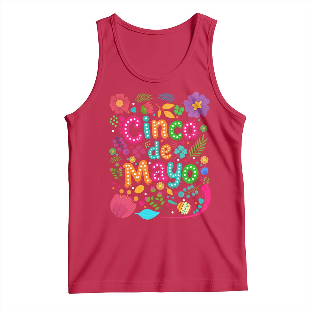 Cinco de Mayo Tank Top Funny Mexican Fiesta TS14 Red Print Your Wear