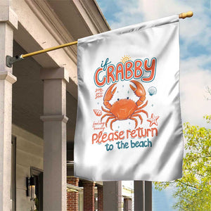 If Crabby Please Return To The Beach Garden Flag Funny Crab Summer Vacatiion TS14 Print Your Wear