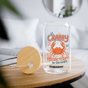 If Crabby Please Return To The Beach Glass Can Funny Crab Summer Vacatiion TS14 Print Your Wear