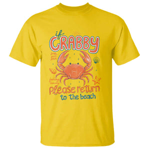 If Crabby Please Return To The Beach T Shirt Funny Crab Summer Vacatiion TS14 Daisy Print Your Wear