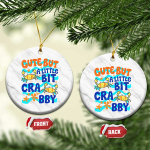 Cute But A Little Bit Crabby Ceramic Ornament Beach Crab Summer Vacation TS14 1pc White Marble Print Your Wear