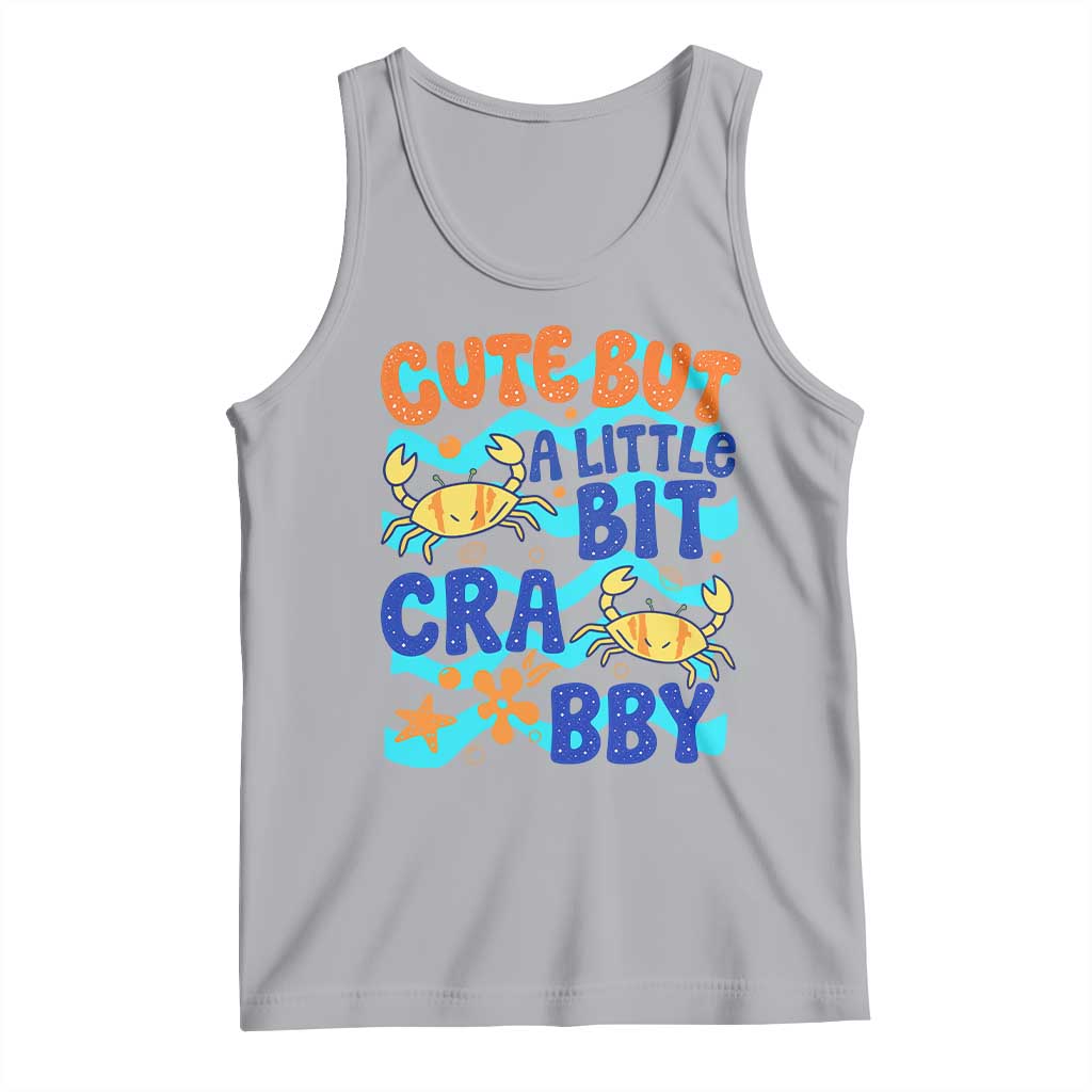 Cute But A Little Bit Crabby Tank Top Beach Crab Summer Vacation TS14 Athletic Heather Print Your Wear