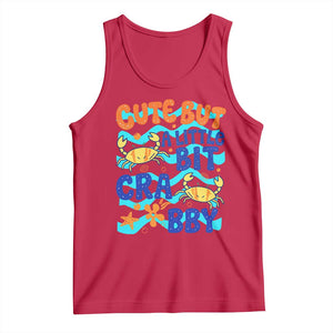 Cute But A Little Bit Crabby Tank Top Beach Crab Summer Vacation TS14 Red Print Your Wear