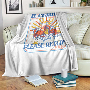 If Crabby Please Return To The Beach Throw Blanket Funny Summer Crab TS14 Print Your Wear