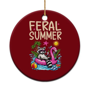 Funny Beach Raccoon Ceramic Ornament Feral Summer Vacation Gift TS14 1pc Red Print Your Wear