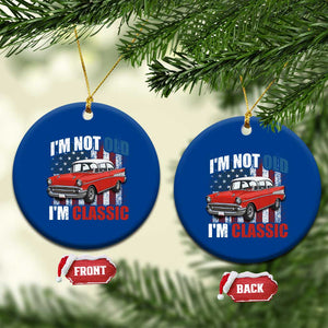 I'm Not Old I'm Classic Ceramic Ornament American Classic Collector Car US Flag TS14 1pc Blue Print Your Wear