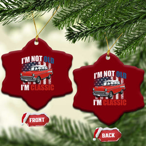 I'm Not Old I'm Classic Ceramic Ornament American Classic Collector Car US Flag TS14 Print Your Wear