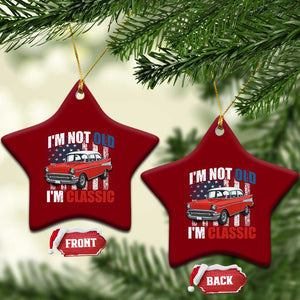 I'm Not Old I'm Classic Ceramic Ornament American Classic Collector Car US Flag TS14 Print Your Wear