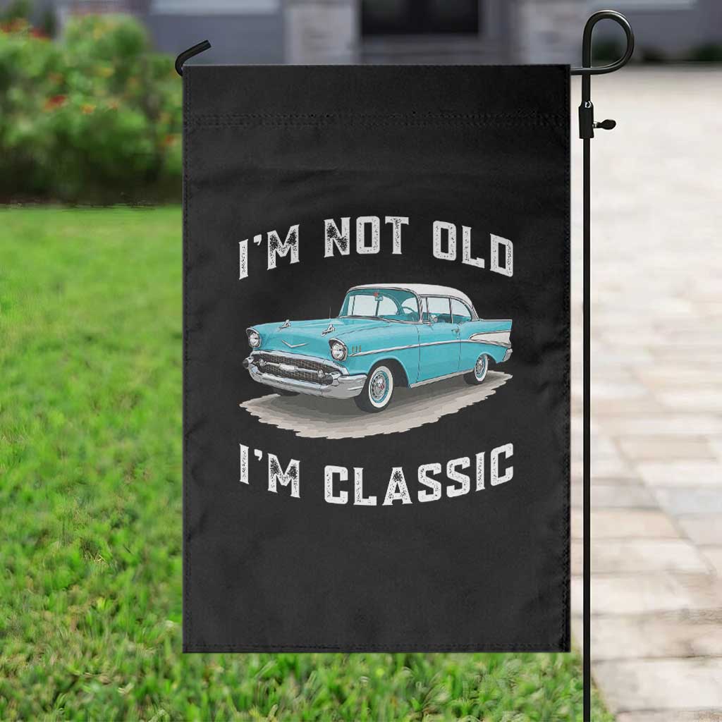 I'm Not Old I'm Classic Garden Flag Vintage 1957 Turquoise Classic Car TS14 Print Your Wear