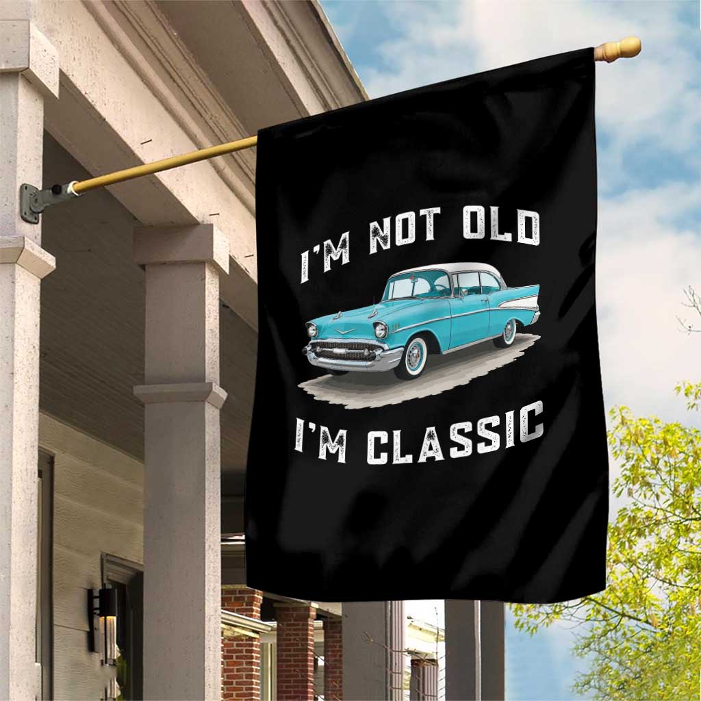 I'm Not Old I'm Classic Garden Flag Vintage 1957 Turquoise Classic Car TS14 Print Your Wear