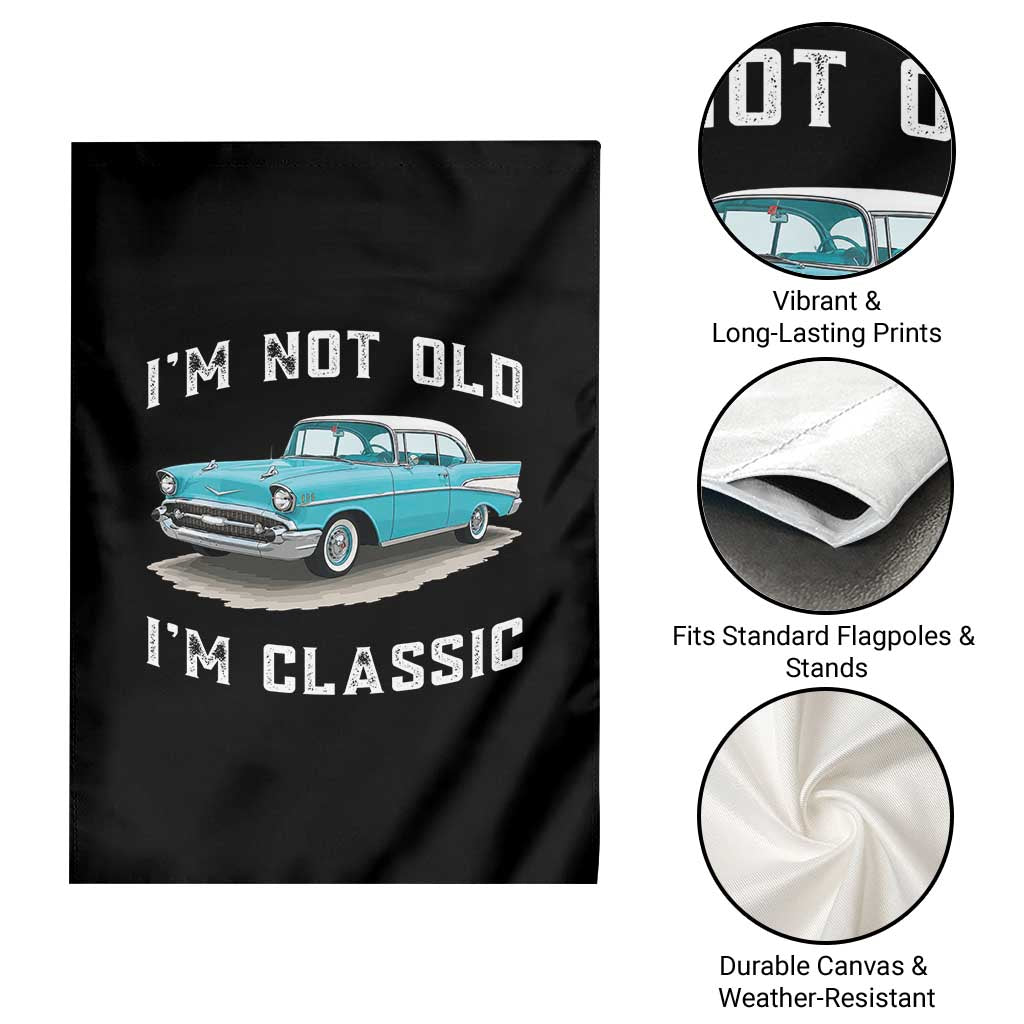 I'm Not Old I'm Classic Garden Flag Vintage 1957 Turquoise Classic Car TS14 Print Your Wear