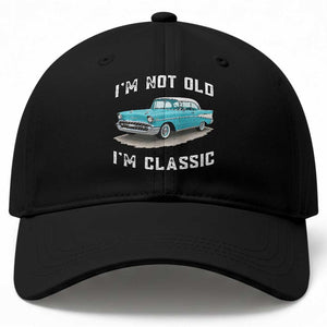 I'm Not Old I'm Classic Baseball Cap Vintage 1957 Turquoise Classic Car TS14 Print Your Wear