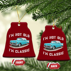 I'm Not Old I'm Classic Ceramic Ornament Vintage 1957 Turquoise Classic Car TS14 Print Your Wear