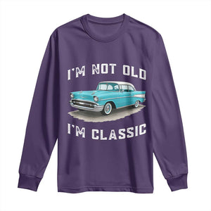 I'm Not Old I'm Classic Long Sleeve Shirt Vintage 1957 Turquoise Classic Car TS14 Purple Print Your Wear