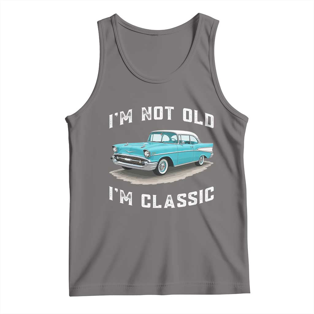 I'm Not Old I'm Classic Tank Top Vintage 1957 Turquoise Classic Car TS14 Deep Heather Print Your Wear