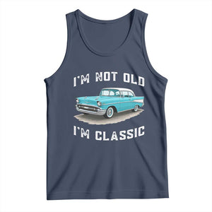 I'm Not Old I'm Classic Tank Top Vintage 1957 Turquoise Classic Car TS14 Navy Print Your Wear