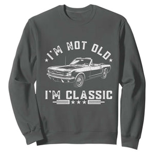 I'm Not Old I'm Classic Sweatshirt Vintage 1963 Classic Sports Car TS14 Dark Heather Print Your Wear