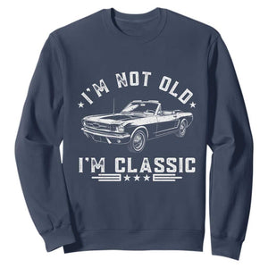 I'm Not Old I'm Classic Sweatshirt Vintage 1963 Classic Sports Car TS14 Navy Print Your Wear