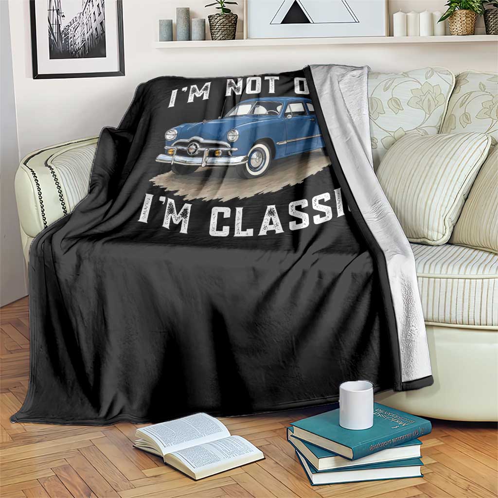 I'm Not Old I'm Classic Throw Blanket Vintage 1949 Classic American Coupe Car TS14 Print Your Wear
