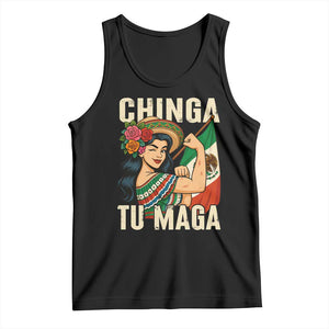 Chinga Tu Maga Protest Tank Top Funny Mexican Women TS14 Black Print Your Wear