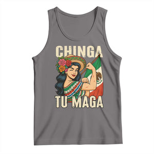 Chinga Tu Maga Protest Tank Top Funny Mexican Women TS14 Deep Heather Print Your Wear