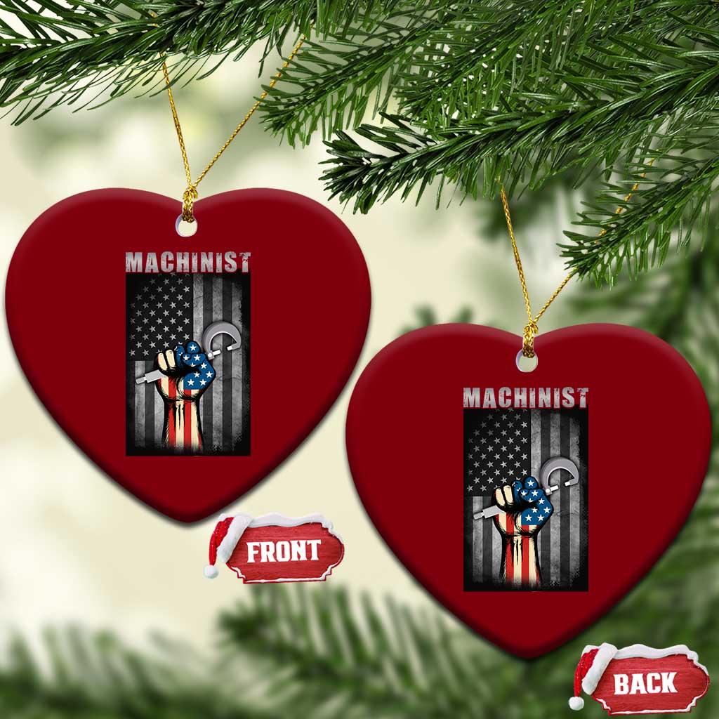 Machinist Patriotic US Flag Ceramic Ornament TS14 Print Your Wear