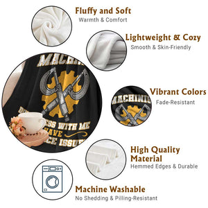 Funny Machinist Sarcastic Throw Blanket Do Not Mess With Me I Have Tolerance Issues TS14 Print Your Wear