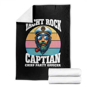 Yacht Rock Captain Throw Blanket Funny Boating Party Music TS14 Black Print Your Wear