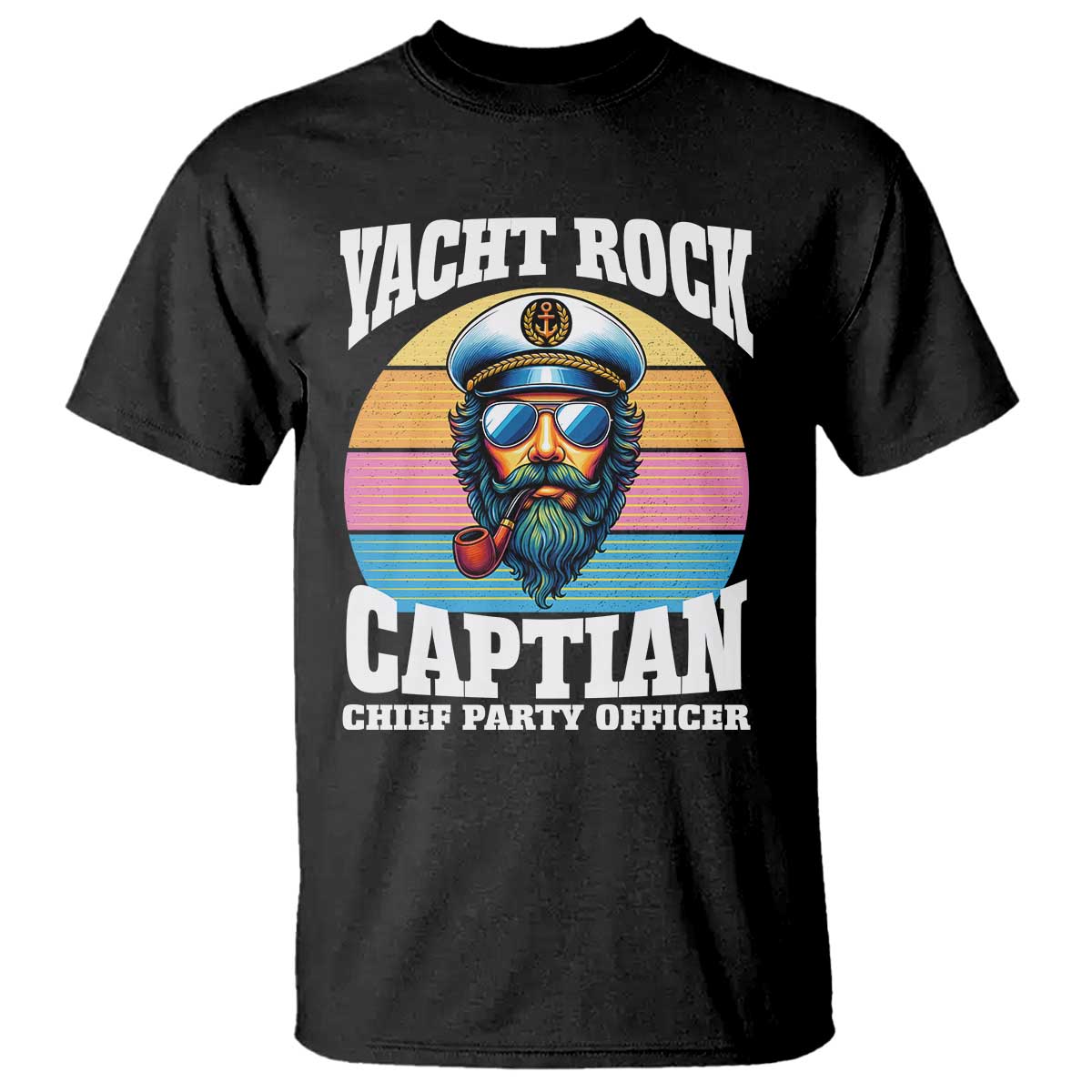 Yacht Rock Captain T Shirt Funny Boating Party Music TS14 Black Print Your Wear