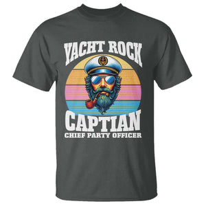 Yacht Rock Captain T Shirt Funny Boating Party Music TS14 Dark Heather Print Your Wear