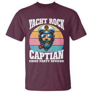 Yacht Rock Captain T Shirt Funny Boating Party Music TS14 Maroon Print Your Wear