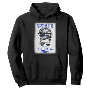 Blue Collar Wife Life Messy Bun Hoodie TS14 Black Print Your Wear