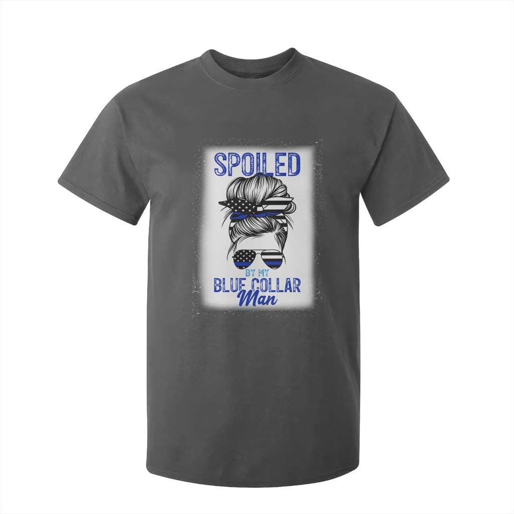 Blue Collar Wife Life Messy Bun T Shirt For Kid TS14 Dark Heather Print Your Wear