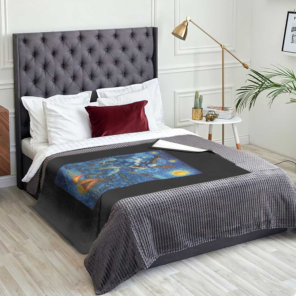 Wedigo Cryptid Christmas Throw Blanket Native American Starry Night Xmas TS14 Print Your Wear