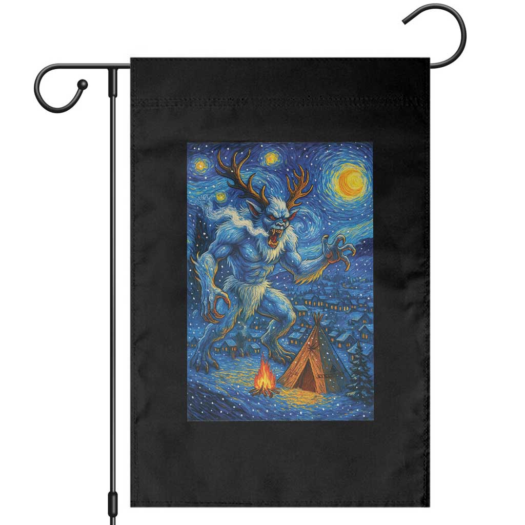Wedigo Cryptid Christmas Garden Flag Native American Starry Night Xmas TS14 Black Print Your Wear