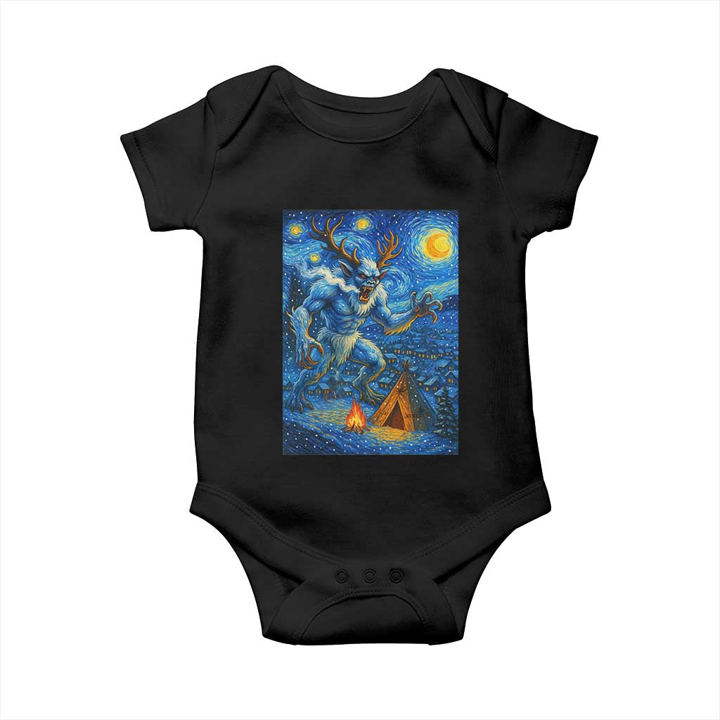 Wedigo Cryptid Christmas Baby Onesie Native American Starry Night Xmas TS14 Black Print Your Wear