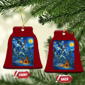 Wedigo Cryptid Xmas Ceramic Ornament Native American Starry Night Xmas TS14 Print Your Wear
