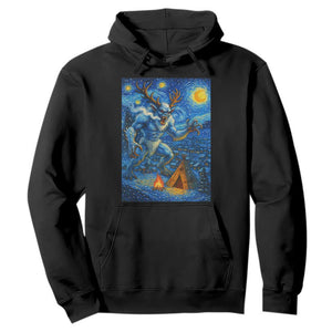Wedigo Cryptid Christmas Hoodie Native American Starry Night Xmas TS14 Black Print Your Wear