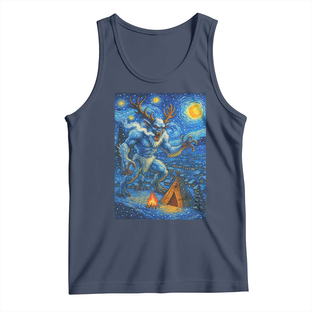 Wedigo Cryptid Christmas Tank Top Native American Starry Night Xmas TS14 Navy Print Your Wear
