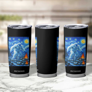 Yeti Cryptid Christmas Tumbler Cup Winter Monster Starry Night Xmas TS14 Print Your Wear