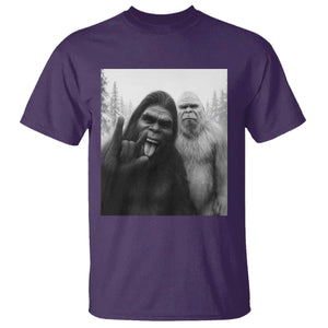 Bigfoot Selfie Christmas T Shirt Sasquatch Yeti Rock On Hand TS14 Purple Print Your Wear