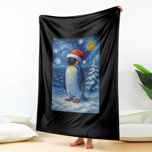 Penguin Christmas Throw Blanket Starry Night Van Gogh TS14 Print Your Wear