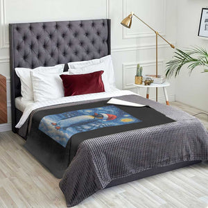 Penguin Christmas Throw Blanket Starry Night Van Gogh TS14 Print Your Wear