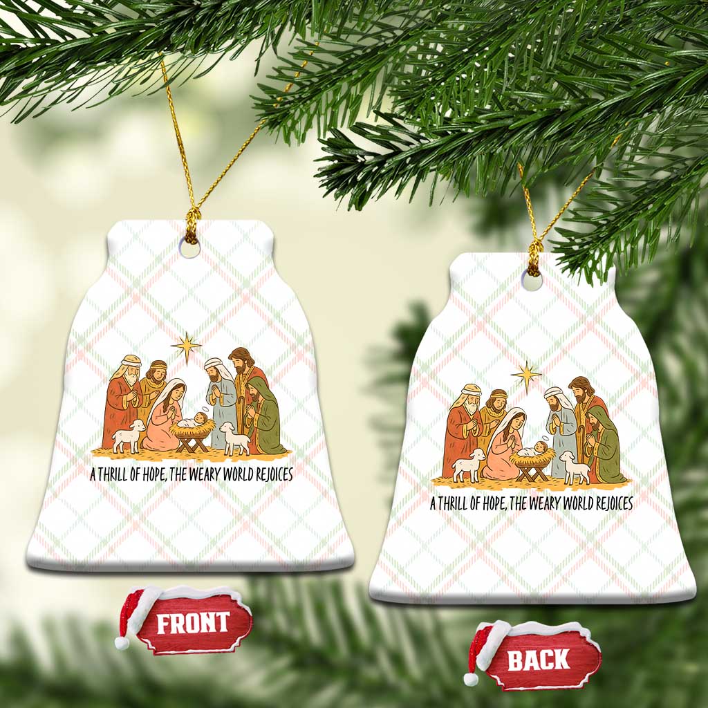 Nativity Scene Xmas Ceramic Ornament Baby Jesus Christian Faith TS14 Print Your Wear