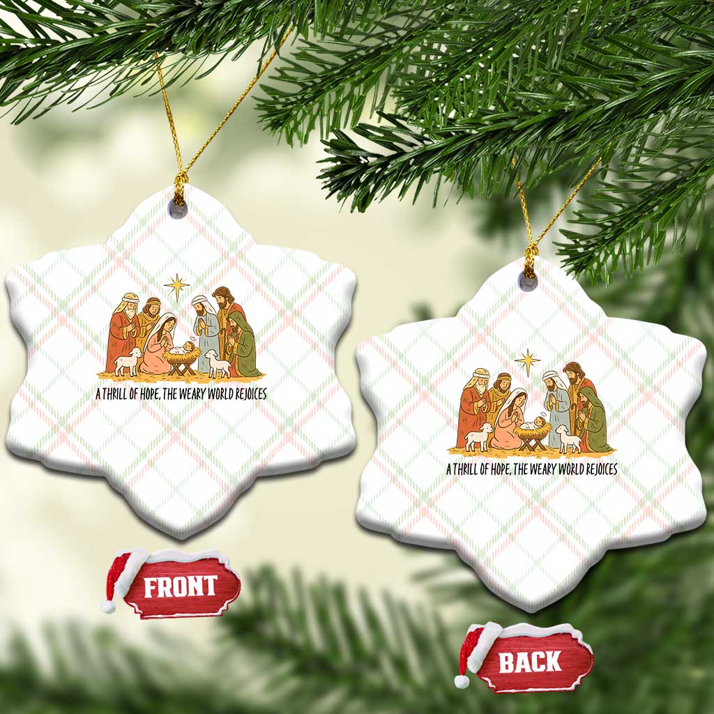 Nativity Scene Xmas Ceramic Ornament Baby Jesus Christian Faith TS14 Print Your Wear