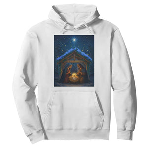 Nativity Scene Christmas Hoodie O Come Let Us Adrove Him TS14 White Print Your Wear