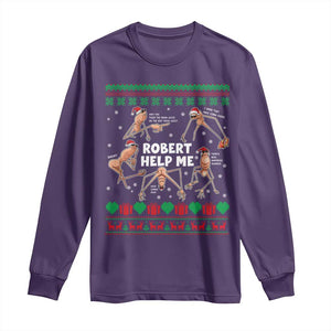 Marcus The Worm Christmas Meme Long Sleeve Shirt TS14 Purple Print Your Wear