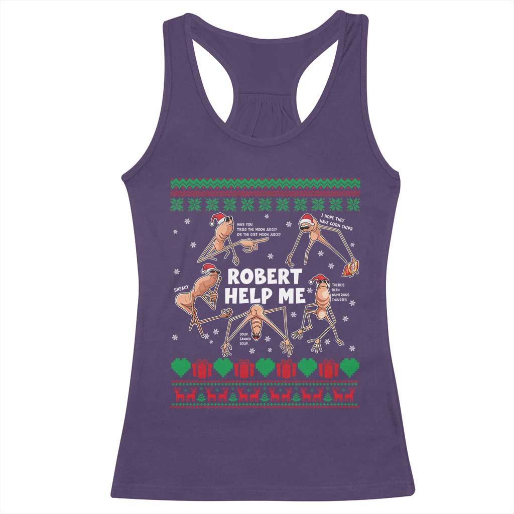 Marcus The Worm Christmas Meme Racerback Tank Top TS14 Purple Print Your Wear